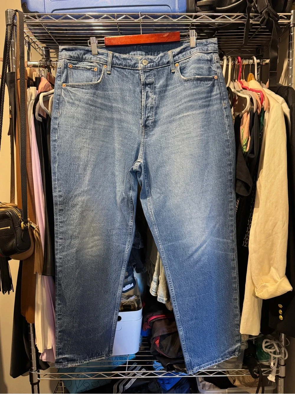 Gap cheeky straight high rise jeans, size 18 - Picture 3 of 9